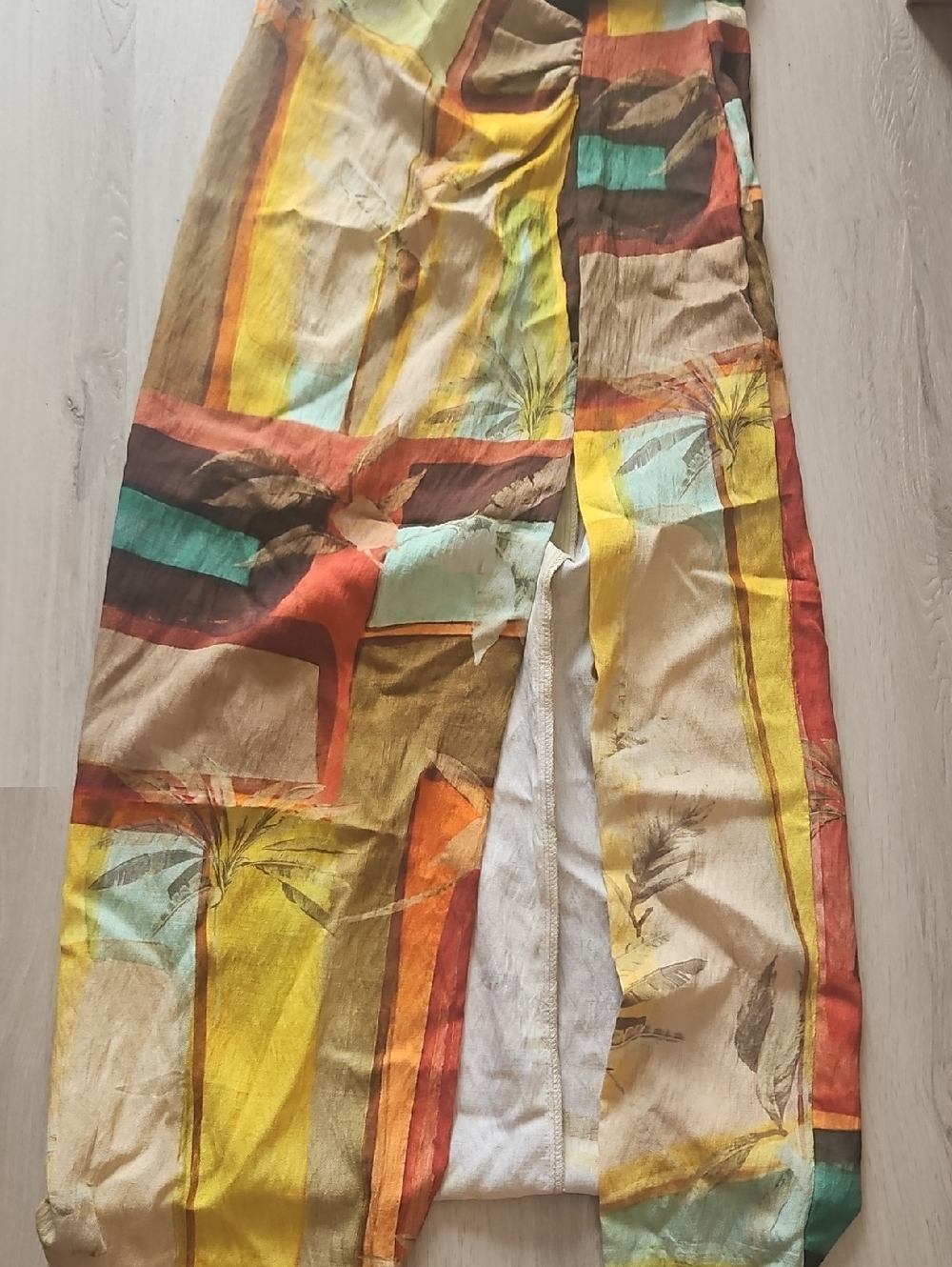 Zara Tropical Print Halter Midi Dress in Multi Colors - Picture 3 of 4